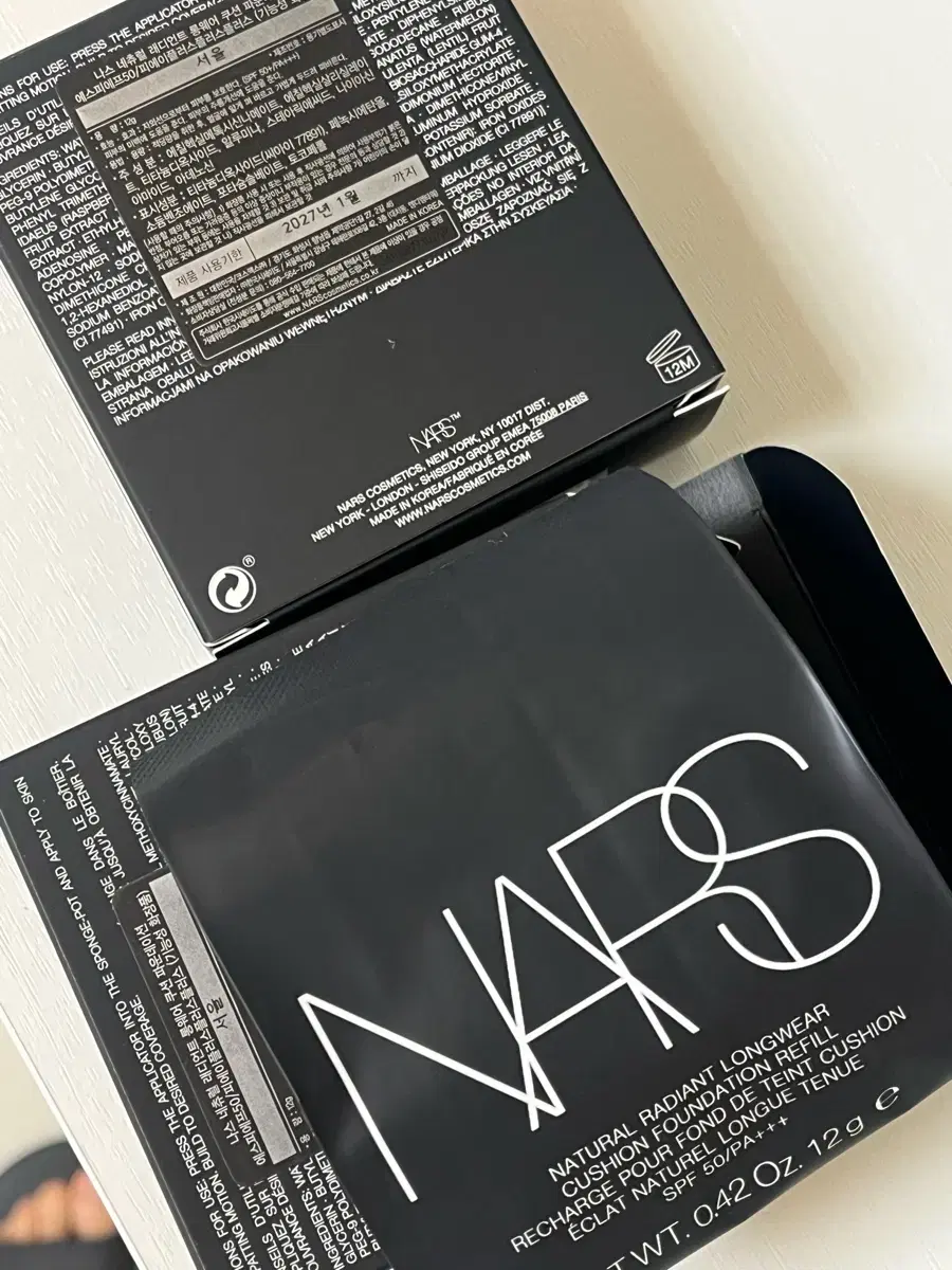 (새상품) NARS 나스 래디언트 롱웨어 쿠션 리필 2개 +a